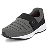 Bourge Men's Loire-63 D.Grey and Black Running Shoes-8 UK/India (42 EU) (Loire-63-D.Grey-08)