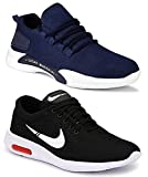 WORLD WEAR FOOTWEAR Men's Sports Running Shoes (Set of 2 Pairs) Multicolor