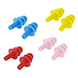 SKYLOFTS Ear Plugs Soft Silicone Noise Reduction for Sleeping, Meditation, Swimming Adult and Child, Reusable Earmuff for Travel Flights (Pack of 5)