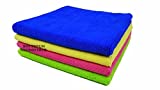 SOFTSPUN Microfiber Cleaning Cloths, 20x30cms 4 pcs Towel Set 340 GSM Muti-color. Highly Absorbent, Lint and Streak Free, Multi-Purpose Wash Cloth for Kitchen, Car, Window, Stainless Steel Silverware.