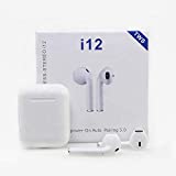 SPCWÂ® i12 TWS Wireless Earbuds with Charging Case Touch Sensor for All Device (White)