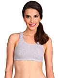 Jockey Women's Cotton Sport Top (1582_Light Grey Melange_M)