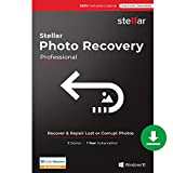 Stellar Photo Recovery Software | for Windows | Professional | Recover Lost or Deleted Photos, videos & audio files | 1 Device, 1 Yr Subscription | Email Delivery in 3 Hours - No CD | Download | Genuine Licence
