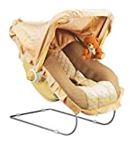 Goyal's 12 in 1 Musical Carry Plastic Cot/Bouncer with Mosquito Net and Storage Box (Brown,gt236coat)
