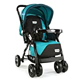 LuvLap Galaxy Stroller/Pram, Extra Large Seating Space, Easy Fold, for Newborn Baby/Kids, 0-3 Years (Green/Black)