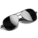 SIMSCO Polarized Aviator TAC Material Medium Size Wayfarer Men's Sunglasses (SG-E001C-NP| Black)
