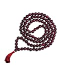 Takshila GemsÂ® Natural Red Garnet Stone 108+1 (5 mm) Beads Mala HGL Certified