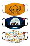 Bon Organik Lion King (OFFICIAL MERCHANDISE) 2 Ply Printed Cotton Cloth Face Mask Bundle For Kids (Set Of 3) (4-8Y)
