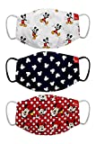 Bon Organik Mickey & Friends (OFFICIAL MERCHANDISE) 2 Ply Printed Cotton Cloth Face Mask Bundle For Kids (Set Of 3) (4-8Y)