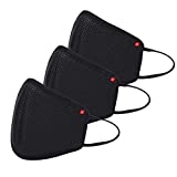 Scott International Unisex Reusable Face Mask (3, Black)