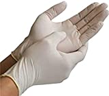 URBAN HAAT Jaipuri Disposable Latex Medical Examination Gloves, Medium -Set of 100 Pieces