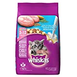 Whiskas Kitten (2-12 months) Dry Cat Food, Ocean Fish, 1.1kg Pack