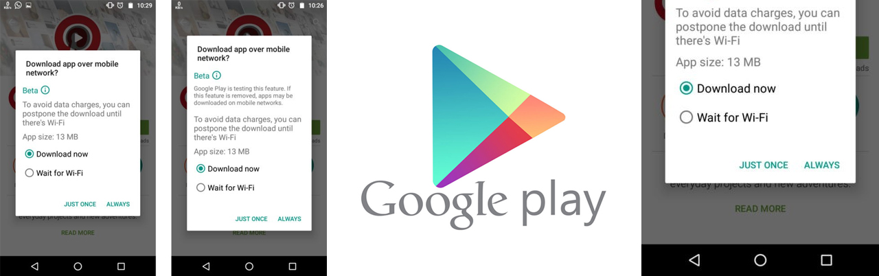 ‘Wait for Wi-Fi’ option on Google Play