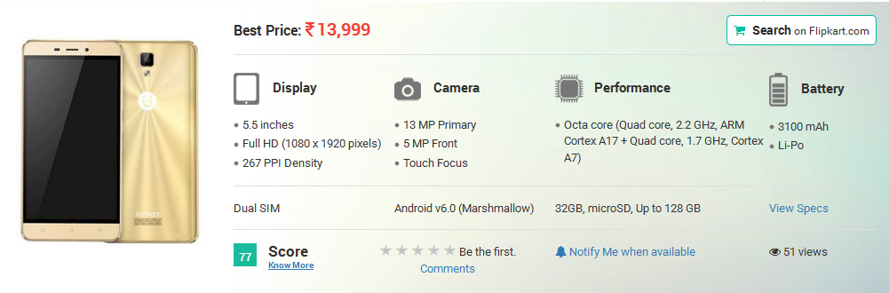 Gionee P7 Max with 13MP Camera is Available at Rs 13,999 in India