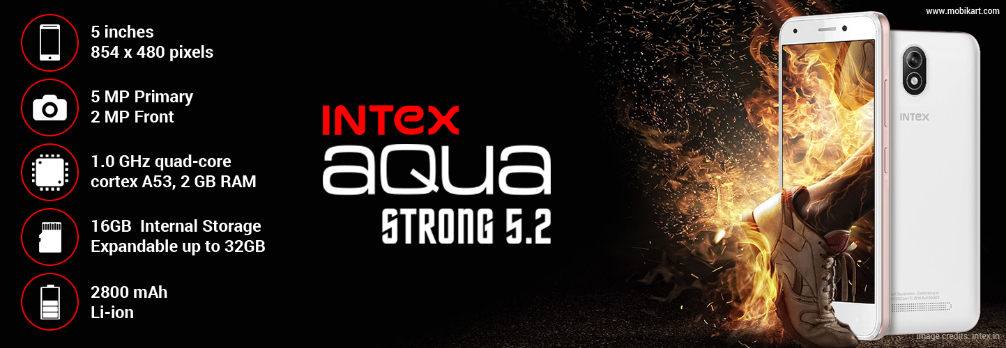 Intex Aqua Strong 5.2 launched in India with 4G VoLTE at Rs 6,390