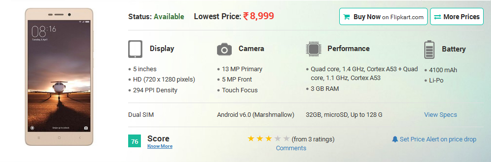 Xiaomi Redmi 3S Prime