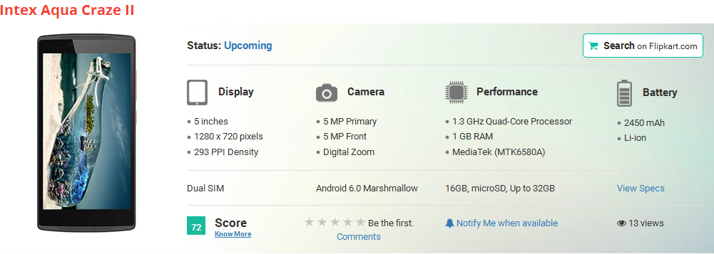 Intex Aqua Craze II