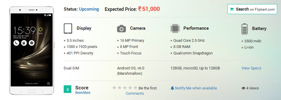 Asus Zenfone 4 Deluxe