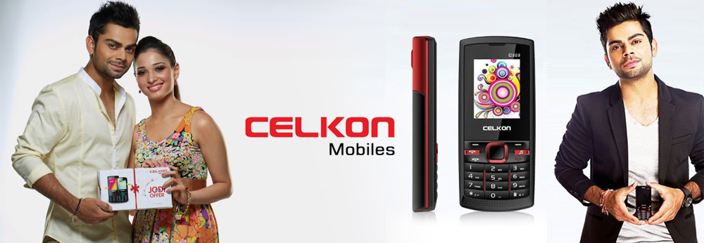 Tamannah Bhatia and Virat Kohli endorsing Celkon mobiles