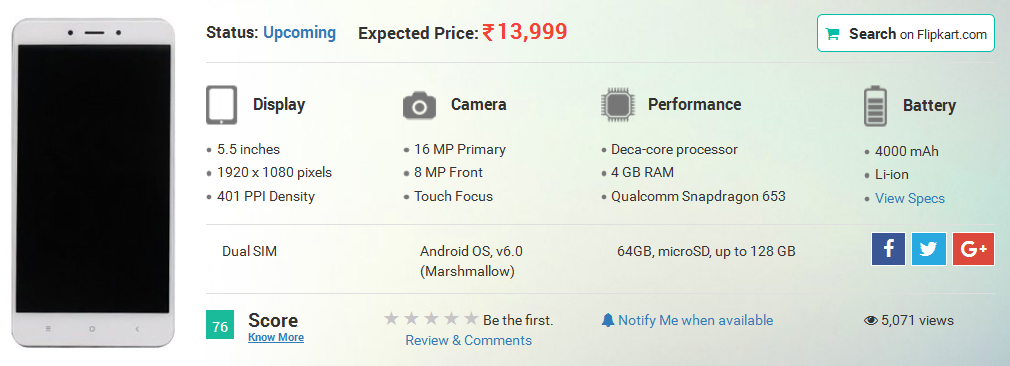 Xiaomi Redmi Note 4X