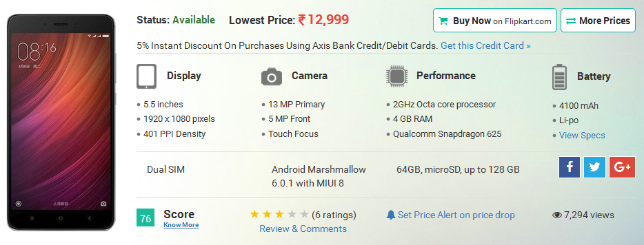 Xiaomi Redmi Note 4 64GB